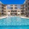 a swimming pool in a resort